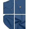 COOFANDY Men 2 Piece Linen Outfit Beach Button Down Shirt Casual Loose Pant Sets(Dark Blue)