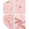 COOFANDY Men 2 Piece Linen Outfit Beach Button Down Shirt Casual Loose Pant Sets(Light Pink)