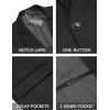 COOFANDY Men 2 Piece Suits One Button Blazer Jacket Tuxedo Slim Fit Suit Pant(Black)