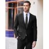 COOFANDY Men 2 Piece Suits One Button Blazer Jacket Tuxedo Slim Fit Suit Pant(Black)