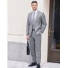 COOFANDY Men 2 Piece Suits One Button Blazer Jacket Tuxedo Slim Fit Suit Pant(Light Grey)