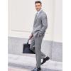 COOFANDY Men 2 Piece Suits One Button Blazer Jacket Tuxedo Slim Fit Suit Pant(Light Grey)