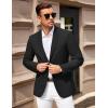 COOFANDY Men Casual Blazer Sport Coats Slim Fit Lightweight Business Two Button Suit Jackets(Black)