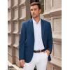 COOFANDY Men Casual Blazer Sport Coats Slim Fit Lightweight Business Two Button Suit Jackets(Blue)