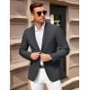 COOFANDY Men Casual Blazer Sport Coats Slim Fit Lightweight Business Two Button Suit Jackets(Dark Grey)