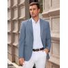 COOFANDY Men Casual Blazer Sport Coats Slim Fit Lightweight Business Two Button Suit Jackets(Grey Blue)