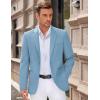 COOFANDY Men Casual Blazer Sport Coats Slim Fit Lightweight Business Two Button Suit Jackets(Light Blue)
