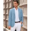 COOFANDY Men Casual Blazer Sport Coats Slim Fit Lightweight Business Two Button Suit Jackets(Light Blue)