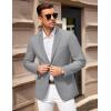 COOFANDY Men Casual Blazer Sport Coats Slim Fit Lightweight Business Two Button Suit Jackets(Light Grey)