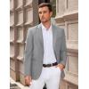 COOFANDY Men Casual Blazer Sport Coats Slim Fit Lightweight Business Two Button Suit Jackets(Light Grey)