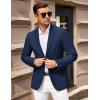 COOFANDY Men Casual Blazer Sport Coats Slim Fit Lightweight Business Two Button Suit Jackets(Navy Blue)