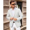 COOFANDY Men Casual Blazer Sport Coats Slim Fit Lightweight Business Two Button Suit Jackets(White)