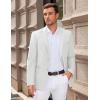 COOFANDY Men Casual Blazer Sport Coats Slim Fit Lightweight Business Two Button Suit Jackets(White)