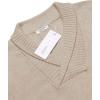 COOFANDY Men Casual Knitted Sweaters Shawl Collar Dress Sweater Long Sleeve V-Neck Pullover Tops(Apricot)