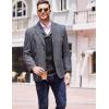 COOFANDY Men Casual Knitted Sweaters Shawl Collar Dress Sweater Long Sleeve V-Neck Pullover Tops(Black)