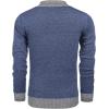 COOFANDY Men Casual Knitted Sweaters Shawl Collar Dress Sweater Long Sleeve V-Neck Pullover Tops(Blue)