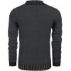 COOFANDY Men Casual Knitted Sweaters Shawl Collar Dress Sweater Long Sleeve V-Neck Pullover Tops(Dark Grey)
