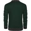 COOFANDY Men Casual Knitted Sweaters Shawl Collar Dress Sweater Long Sleeve V-Neck Pullover Tops(Green)