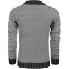 COOFANDY Men Casual Knitted Sweaters Shawl Collar Dress Sweater Long Sleeve V-Neck Pullover Tops(Grey)