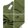COOFANDY Men Casual V Neck Sweater Ribbed Knit Slim Fit Long Sleeve Pullover Top(Army Green)