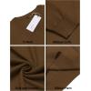 COOFANDY Men Casual V Neck Sweater Ribbed Knit Slim Fit Long Sleeve Pullover Top(Dark Brown)