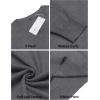 COOFANDY Men Casual V Neck Sweater Ribbed Knit Slim Fit Long Sleeve Pullover Top(Grey)
