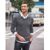 COOFANDY Men Casual V Neck Sweater Ribbed Knit Slim Fit Long Sleeve Pullover Top(Pat1)