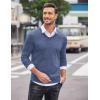 COOFANDY Men Casual V Neck Sweater Ribbed Knit Slim Fit Long Sleeve Pullover Top(Pattern 5)