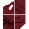 COOFANDY Men Casual V Neck Sweater Ribbed Knit Slim Fit Long Sleeve Pullover Top(Wine Red)