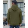 COOFANDY Men Cotton Fleece Hooded Sweatshirt Casual Long Sleeve Hoodies Pullover Fashion Drawstring Hoodie with Kanga Pocket(Army Green)