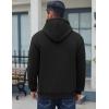 COOFANDY Men Cotton Fleece Hooded Sweatshirt Casual Long Sleeve Hoodies Pullover Fashion Drawstring Hoodie with Kanga Pocket(Black)