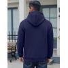 COOFANDY Men Cotton Fleece Hooded Sweatshirt Casual Long Sleeve Hoodies Pullover Fashion Drawstring Hoodie with Kanga Pocket(Blue Purple)