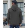 COOFANDY Men Cotton Fleece Hooded Sweatshirt Casual Long Sleeve Hoodies Pullover Fashion Drawstring Hoodie with Kanga Pocket(Dark Gray)