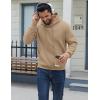 COOFANDY Men Cotton Fleece Hooded Sweatshirt Casual Long Sleeve Hoodies Pullover Fashion Drawstring Hoodie with Kanga Pocket(Khaki)