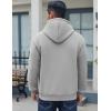 COOFANDY Men Cotton Fleece Hooded Sweatshirt Casual Long Sleeve Hoodies Pullover Fashion Drawstring Hoodie with Kanga Pocket(Light Gray)
