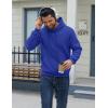 COOFANDY Men Cotton Fleece Hooded Sweatshirt Casual Long Sleeve Hoodies Pullover Fashion Drawstring Hoodie with Kanga Pocket(Royal Blue)