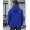 COOFANDY Men Cotton Fleece Hooded Sweatshirt Casual Long Sleeve Hoodies Pullover Fashion Drawstring Hoodie with Kanga Pocket(Royal Blue)