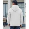 COOFANDY Men Cotton Fleece Hooded Sweatshirt Casual Long Sleeve Hoodies Pullover Fashion Drawstring Hoodie with Kanga Pocket(White)