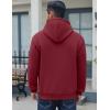 COOFANDY Men Cotton Fleece Hooded Sweatshirt Casual Long Sleeve Hoodies Pullover Fashion Drawstring Hoodie with Kanga Pocket(Wine Red)