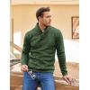 COOFANDY Men Dress Sweater Shawl Collar Sweatshirt Fashion Light Fleece Sweatshirt Dark Blue(Blackish Green)