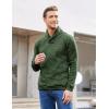 COOFANDY Men Dress Sweater Shawl Collar Sweatshirt Fashion Light Fleece Sweatshirt Dark Blue(Blackish Green)