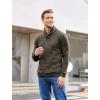 COOFANDY Men Dress Sweater Shawl Collar Sweatshirt Fashion Light Fleece Sweatshirt Dark Blue(Dark Green)