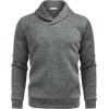COOFANDY Men Dress Sweater Shawl Collar Sweatshirt Fashion Light Fleece Sweatshirt Dark Blue(Dark Grey)