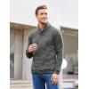 COOFANDY Men Dress Sweater Shawl Collar Sweatshirt Fashion Light Fleece Sweatshirt Dark Blue(Dark Grey)