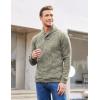 COOFANDY Men Dress Sweater Shawl Collar Sweatshirt Fashion Light Fleece Sweatshirt Dark Blue(Khaki)