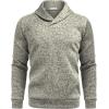 COOFANDY Men Dress Sweater Shawl Collar Sweatshirt Fashion Light Fleece Sweatshirt Dark Blue(Khaki)