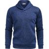 COOFANDY Men Dress Sweater Shawl Collar Sweatshirt Fashion Light Fleece Sweatshirt Dark Blue(Navy Blue)