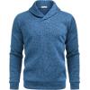 COOFANDY Men Dress Sweater Shawl Collar Sweatshirt Fashion Light Fleece Sweatshirt Dark Blue(Sky Blue)