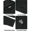 COOFANDY Men Full Zip UPF 50 Sun Protection Hoodie Jacket Long Sleeve Lightweight Breathable UV Shirts with Pockets(Black)