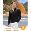 COOFANDY Men Full Zip UPF 50 Sun Protection Hoodie Jacket Long Sleeve Lightweight Breathable UV Shirts with Pockets(Black)